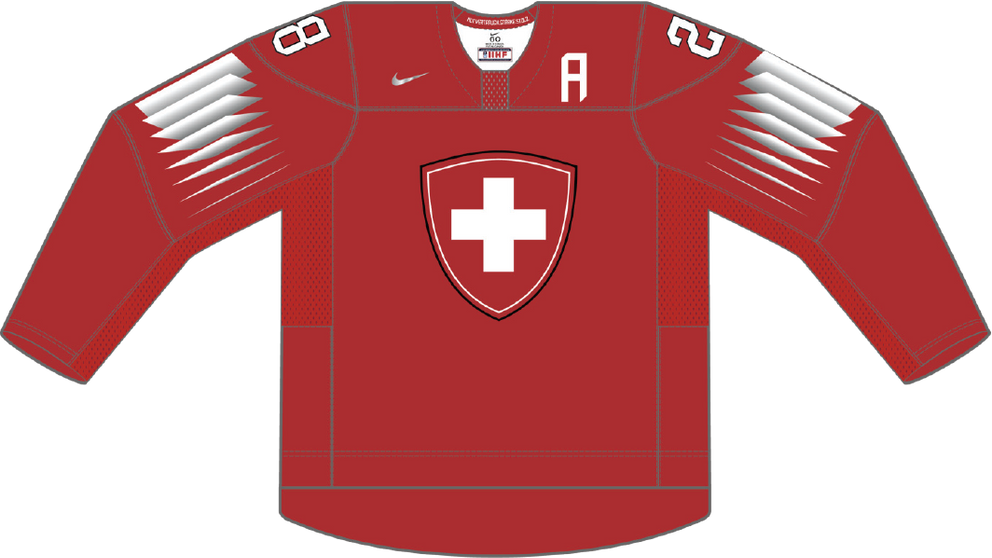 Švajčiarsko na MS v hokeji 2021 - dresy doma.