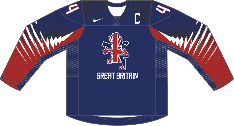 Veľká Británia na MS v hokeji 2021 - dresy vonku.