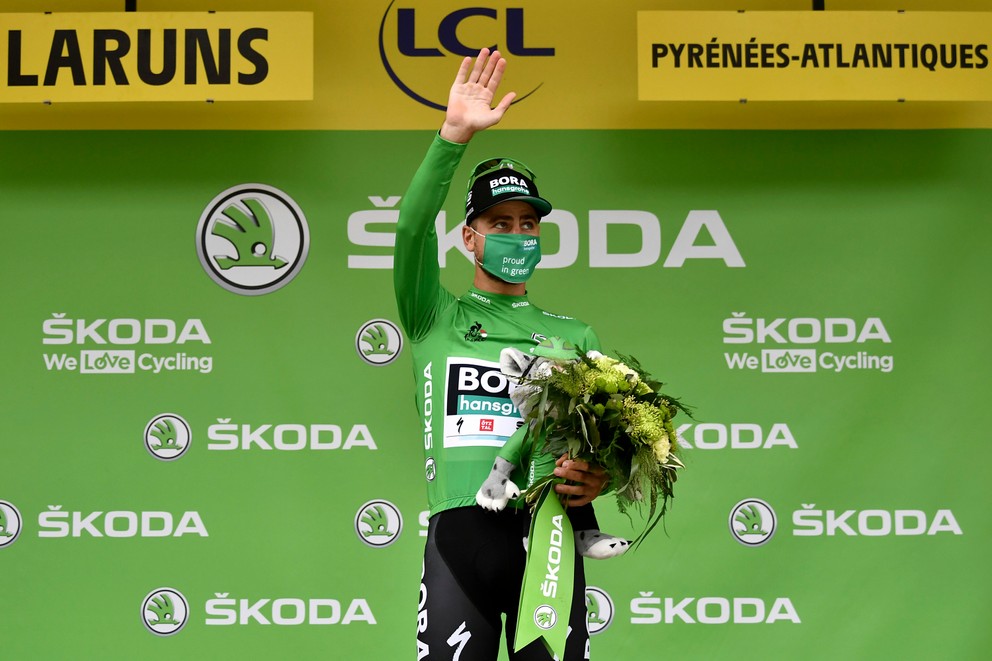 Peter Sagan a zelený dres na Tour de France.