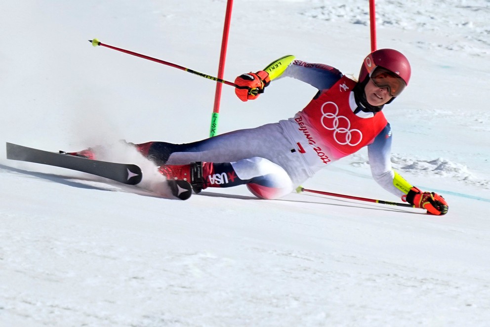 Mikaela Shiffrinová nedokončila na ZOH v Pekingu 1. kolo obrovského slalomu. 