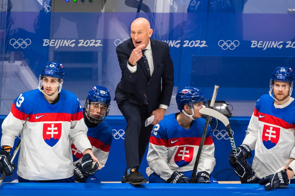 Tréner slovenského tímu Craig Ramsay na ZOH 2022 v Pekingu.