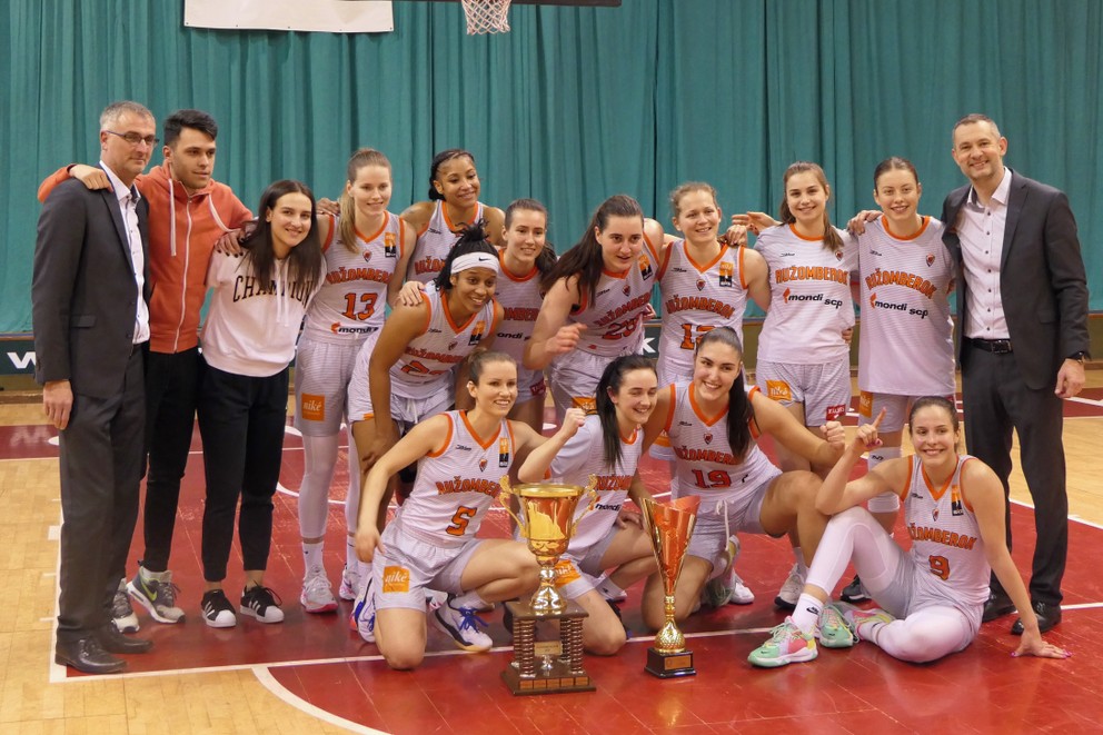 MBK Ružomberok's female basketball players won the Slovak Cup.