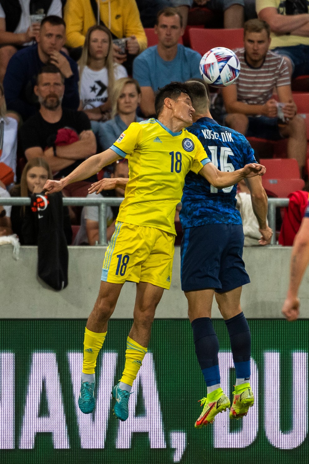 Martin Koscelník v zápase Slovensko - Kazachstan v Lige národov.