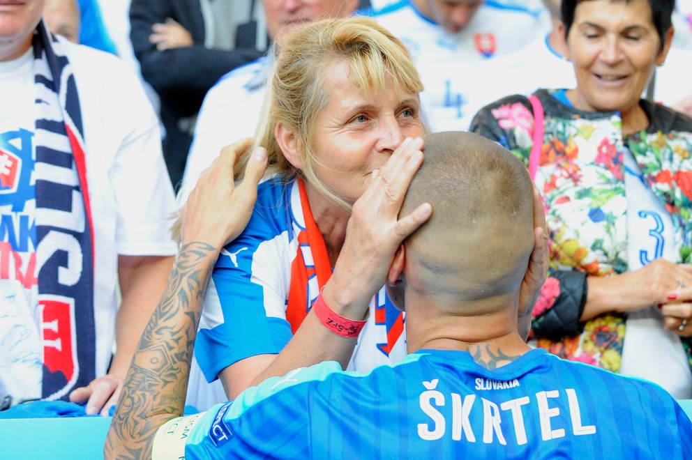 S mamou Janou po osemfinále EURO 2016 proti Nemecku.