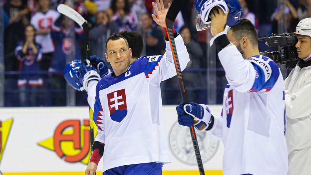Ladislav Nagy po zápase Slovensko - Dánsko na MS v hokeji 2019.