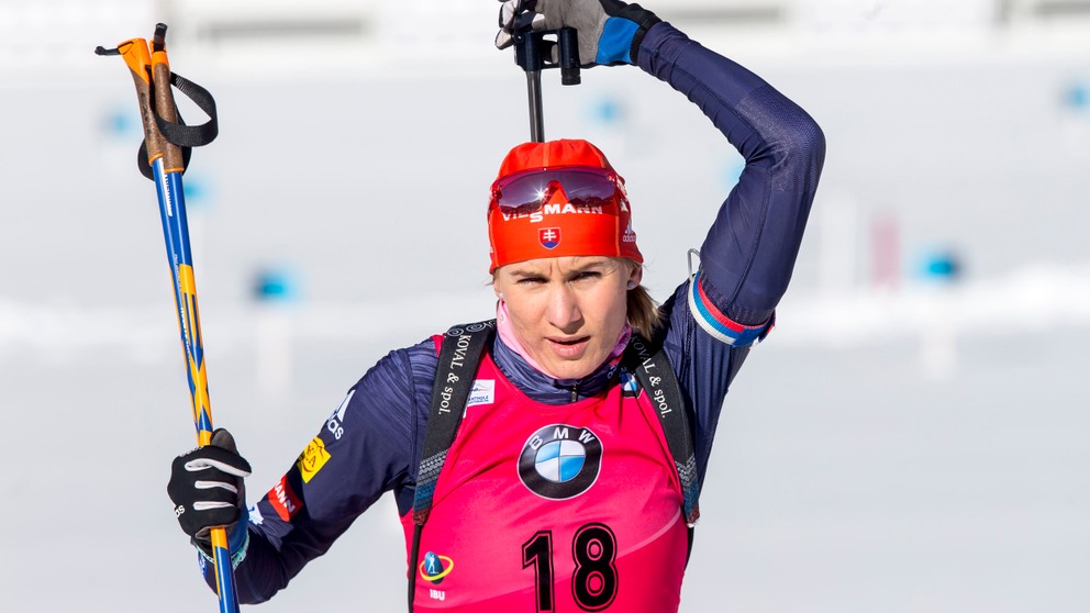Anastasia Kuzminová počas pretekov.