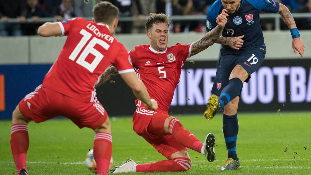 Juraj Kucka v zápase Slovensko - Wales (kvalifikácia EURO 2020).