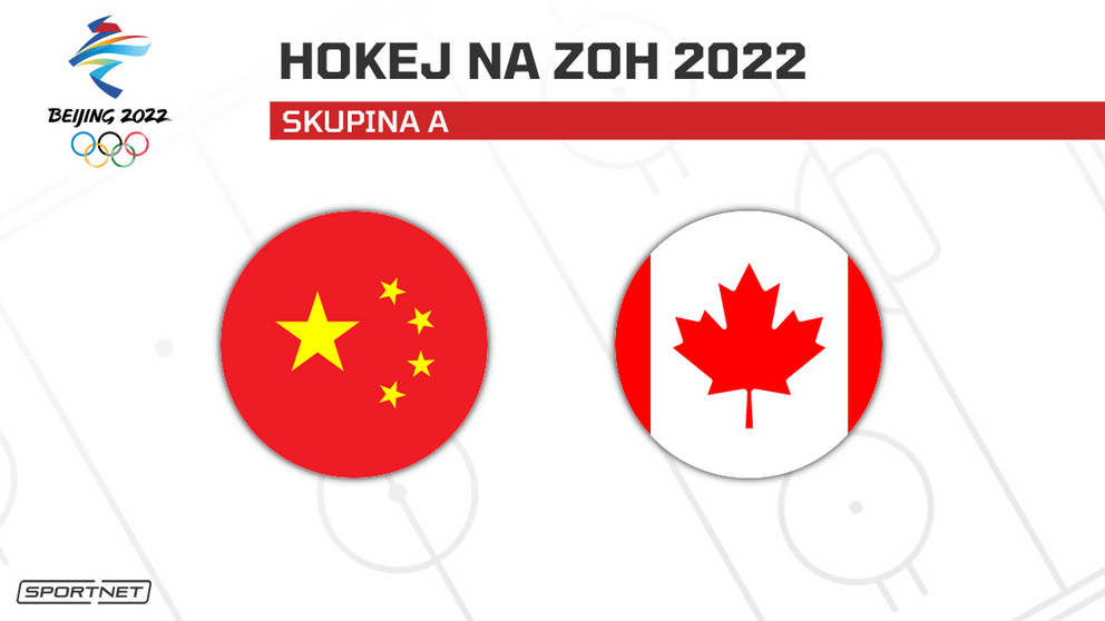 Čína - Kanada: ONLINE prenos zo zápasu na ZOH Peking 2022 dnes (hokej).