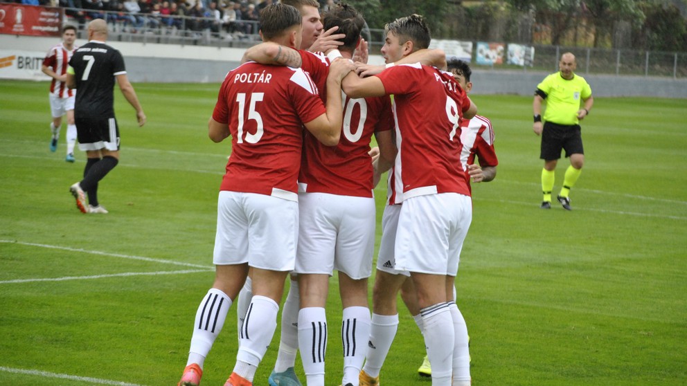 Momentka zo zápasu Poltár - Málinec.